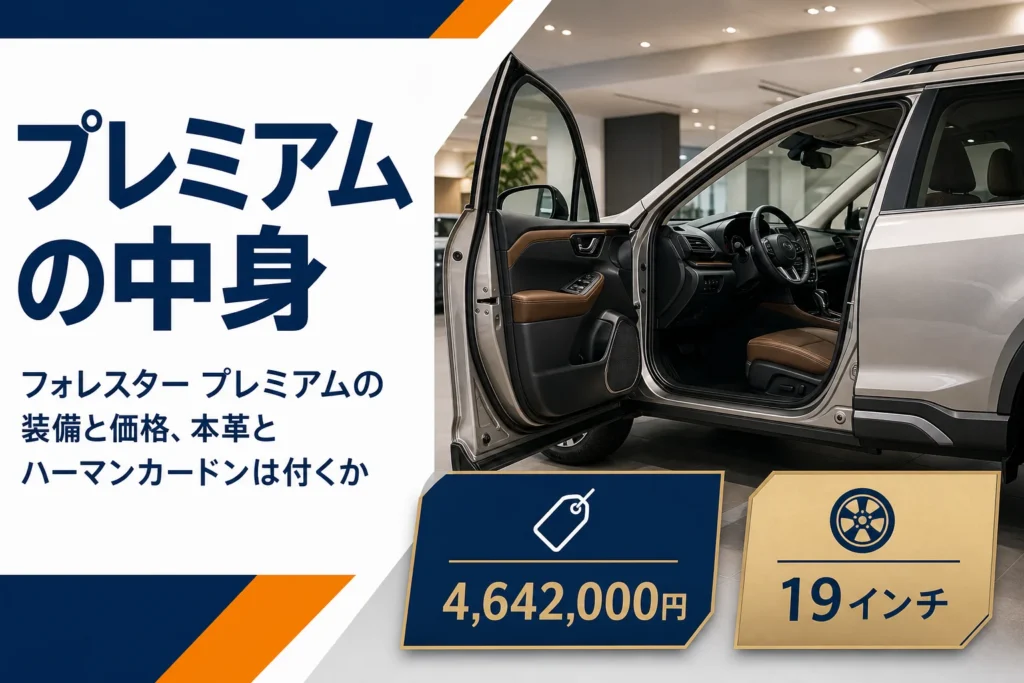 フォレスター プレミアムの装備と価格を解説する記事のアイキャッチ