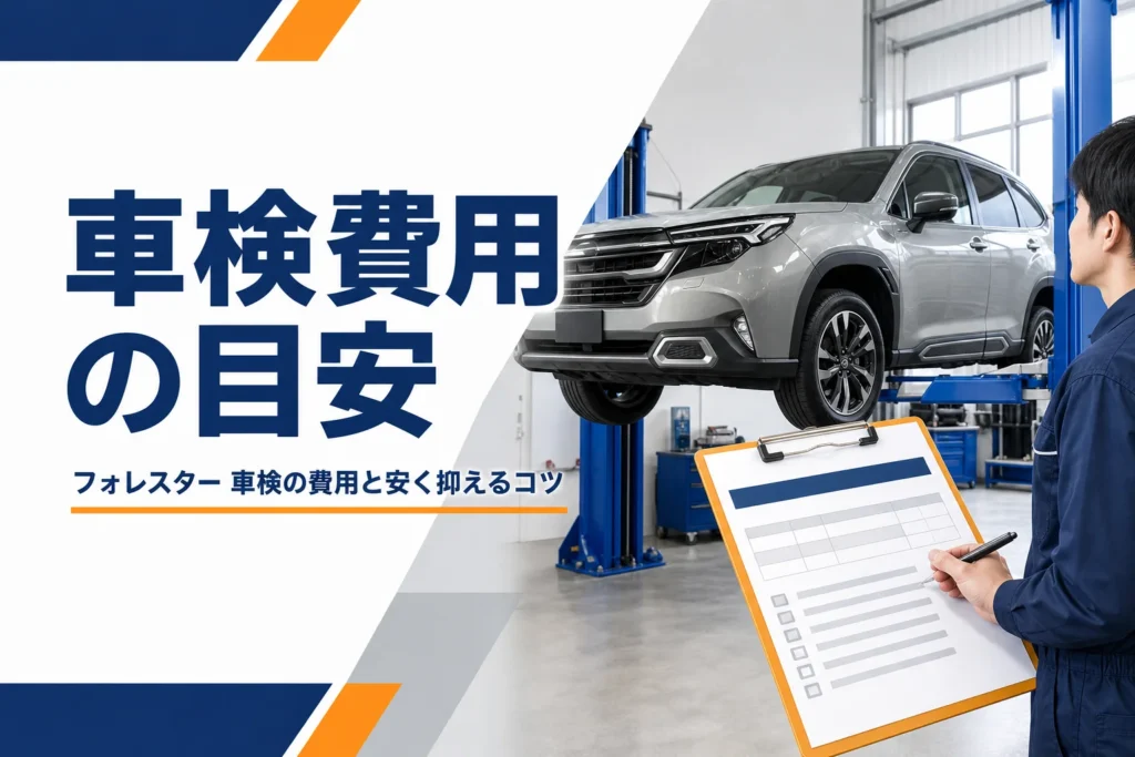 フォレスターの車検費用の目安を解説するアイキャッチ