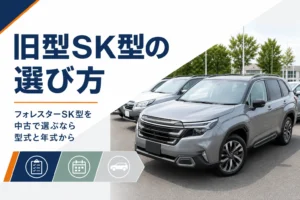 旧型フォレスター（SK型）を中古で選ぶポイントを解説する記事のアイキャッチ