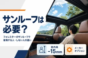 フォレスターのサンルーフが必要かどうかを解説する記事のアイキャッチ