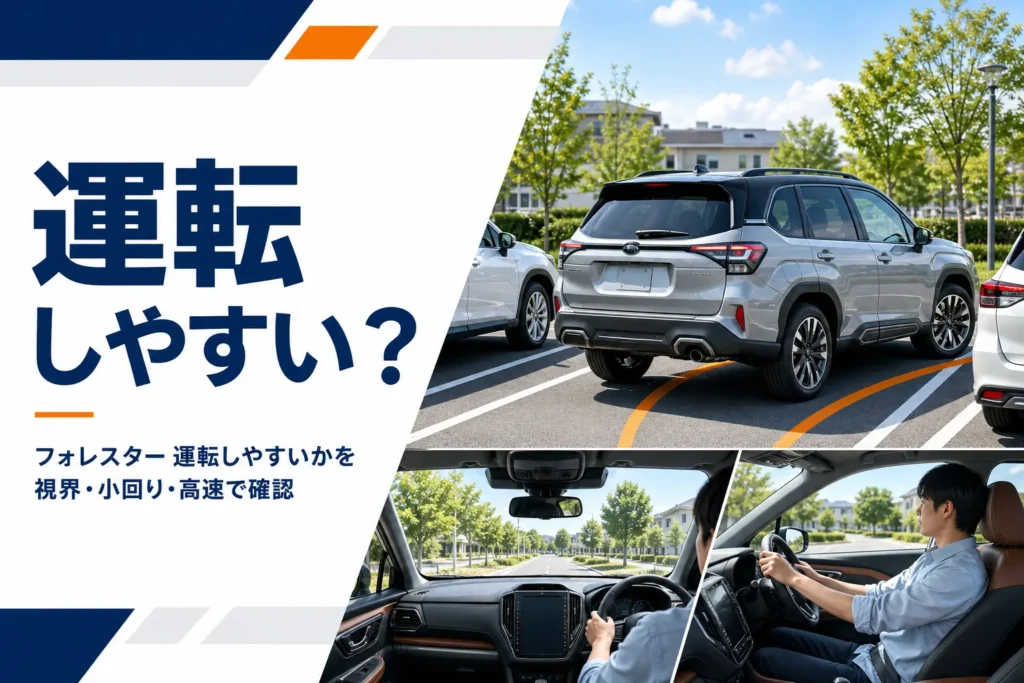駐車場で車庫入れをするフォレスターのイメージ